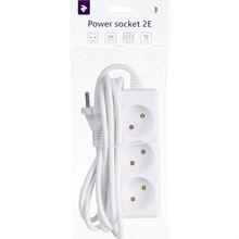 Удлинитель 2E U03M3 3 розетки 3м 16А 2х1мм2 White (2E-U03M3)