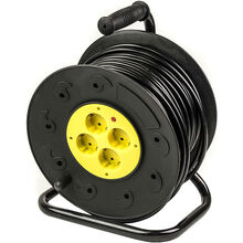 Удлинитель POWERPLANT JY-2002/50 4 розетки 50м 16А 3x2.5мм2 Black (PPRA16M50S4L)