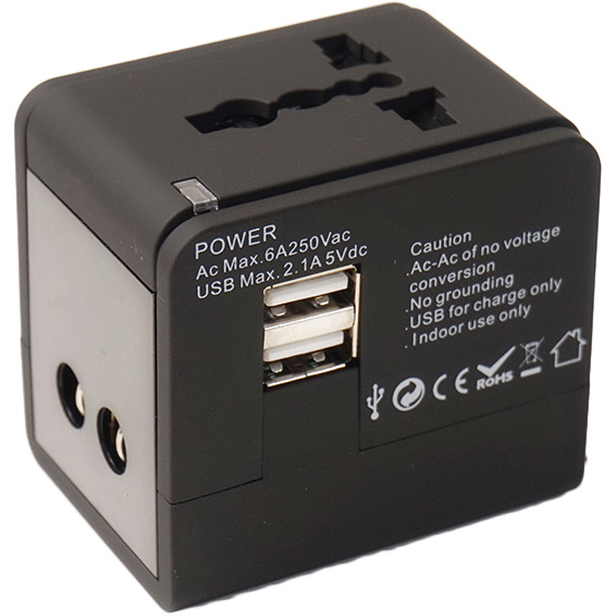 Переходник POWERPLANT 1 розетка 2хUSB 6А Black (DV00DV5067) Тип вилки евровилка с заземлением (Тип F) 