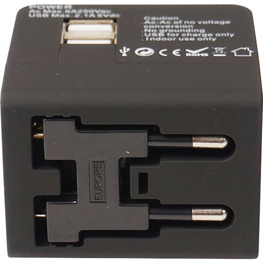 Переходник POWERPLANT 1 розетка 2хUSB 6А Black (DV00DV5067) Номинальное напряжение 220