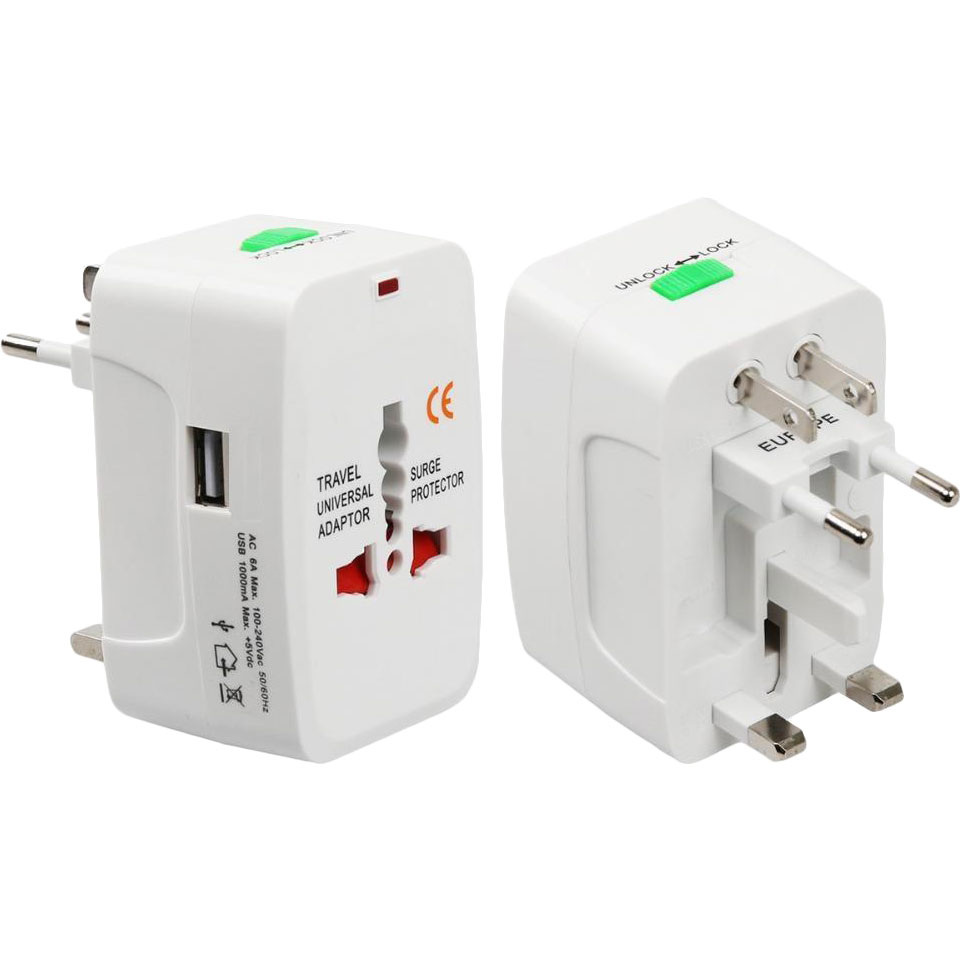

Переходник XoKo WC-010 EU USB White (WC-010-WH), WC-010 на EU c USB виходом, White