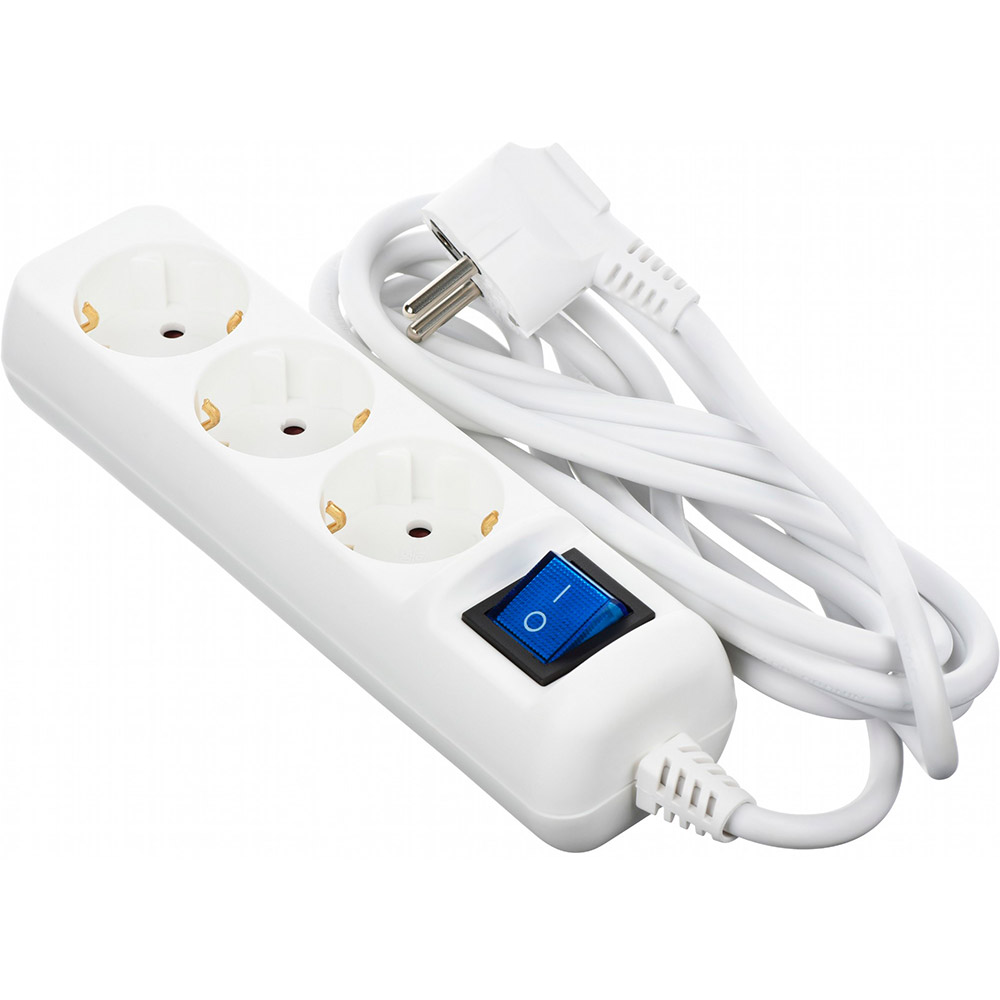 

Сетевой фильтр 2E 3XSchuko 3 м White (2E-U03ESM3W), 3XSchuko с выкл., 3м, белый