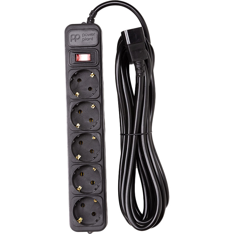 

Сетевой фильтр POWERPLANT PPUA10M50S5 5 м 5 розеток Black, PPUA10M50S5, 5 м, 5 розеток