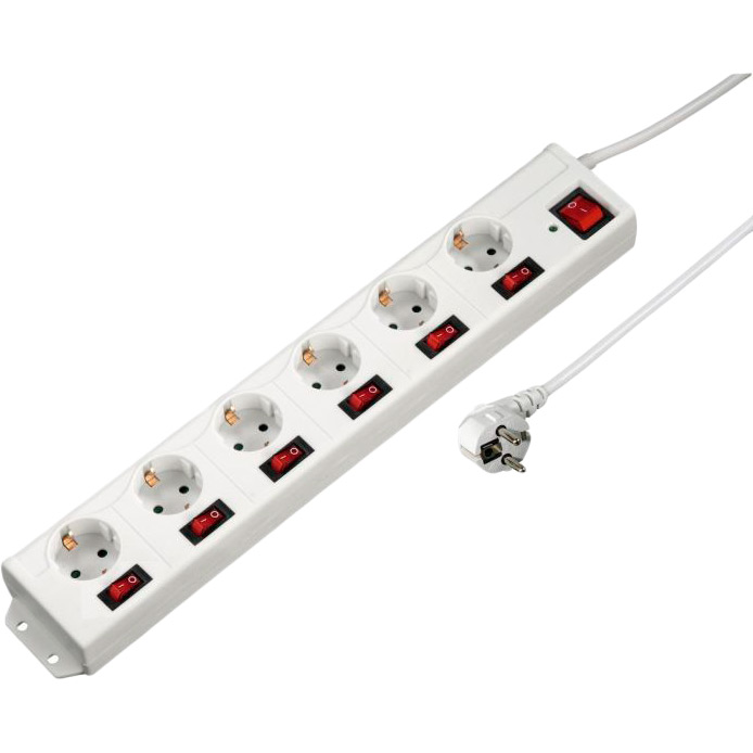 

Сетевой фильтр HAMA 6 + 1 6XSchuko 1.4 м White (137239), "6 + 1", 6XSchuko,3Gx1.5мм, 1.4м, білий