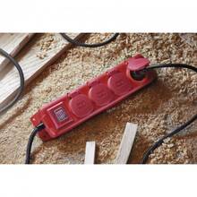 Подовжувач EMOS 4 розетки 10м 16А 3x1, 5мм2 Red (P14201)