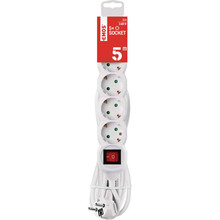 Подовжувач EMOS 5 розеток 5м 16A 3x1.5мм2 White (P1525R)