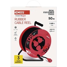 Удлинитель EMOS 4 розетки 50м 16А 3x1.5мм2 Black (P08250)