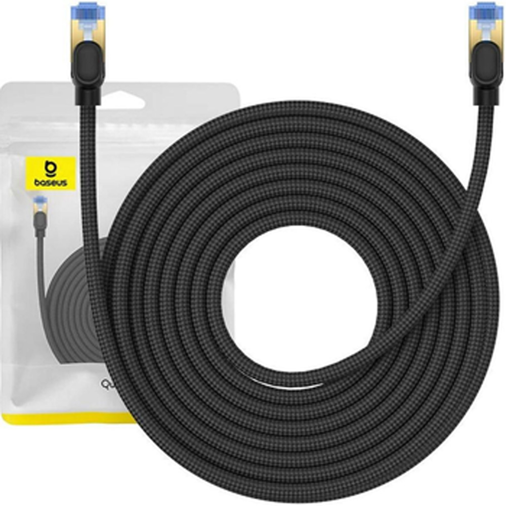 Кабель BASEUS CAT7 Патч-корд 10m Black (B0013320B111-07) Роз'єм 1 RJ45