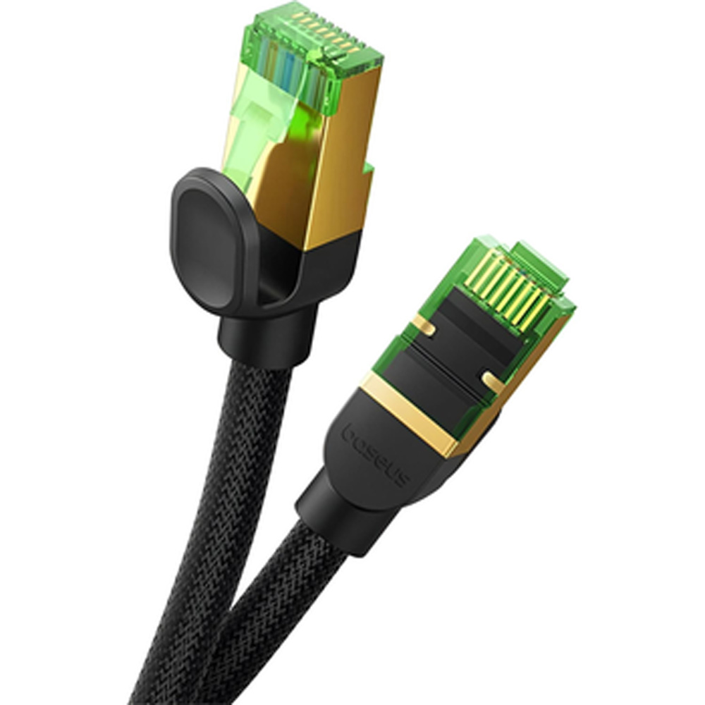 Кабель BASEUS CAT8 40 Gigabit 3m Black (B0013320C111-04) Роз'єм 2 RJ45