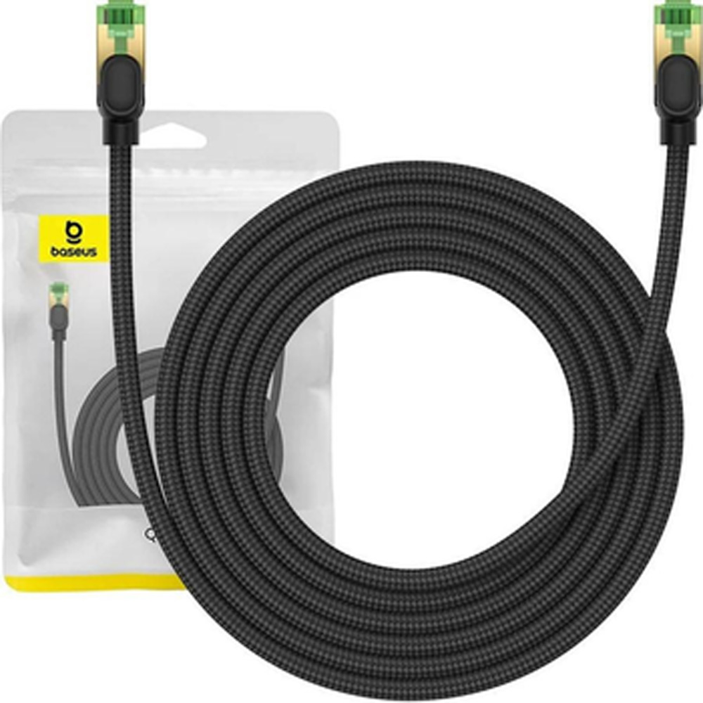 Фото Кабель BASEUS CAT8 40 Gigabit 3m Black (B0013320C111-04)