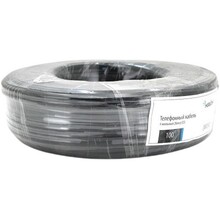 Кабель MERLION телефонний 4-жил CCS 100м Black (ML-TC-4p28awg-B)