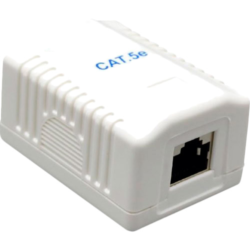 Розетка Cablexpert однопортовая RJ-45, 5E cat, внешняя (NCAC-1U5E-01)