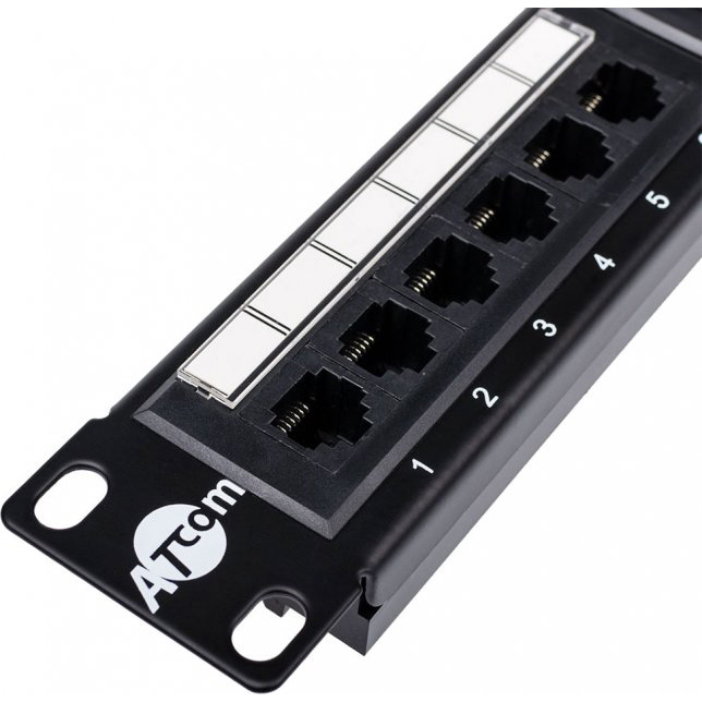 Патч-панель Atcom 24хRJ-45 19" 1U 24 порта CAT5е UTP (P5124) Тип коммутационная панель