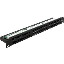 Патч-панель HYPERNET 19" 48 х RJ-45 UTP cat.5е з організатором кабелю (PP-KUTP48-1U)