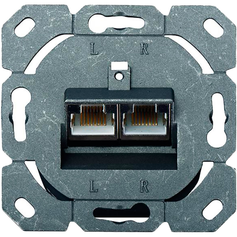 Внешний вид Розетка DIGITUS CАТ 5e STP 2xRJ45 8P8C (DN-9002-N)