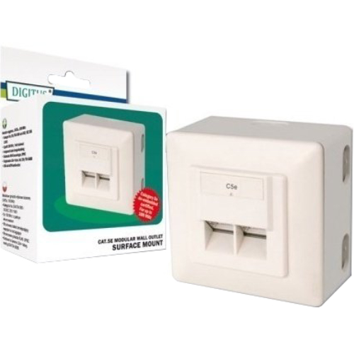 Фото Розетка DIGITUS CАТ 5e STP 2xRJ45 8P8C (DN-9002-N)