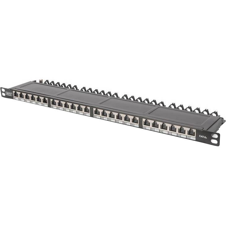Патч-панель DIGITUS CАТ 6А STP 19" 0,5U в сборе Black (DN-91624S-SL-EA)