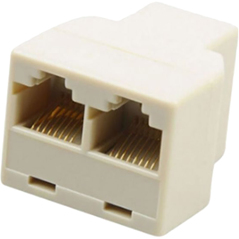 Сплиттер ATCOM 8p8c RJ-45 1port (female) to 2port (female) (12450) )