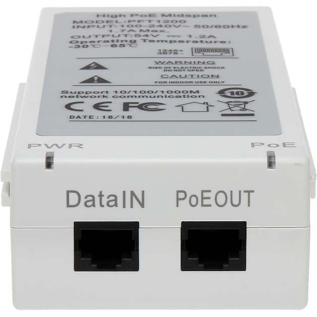 PoE інжектор DAHUA DH-PFT1200 Тип Power over Ethernet (PoE)