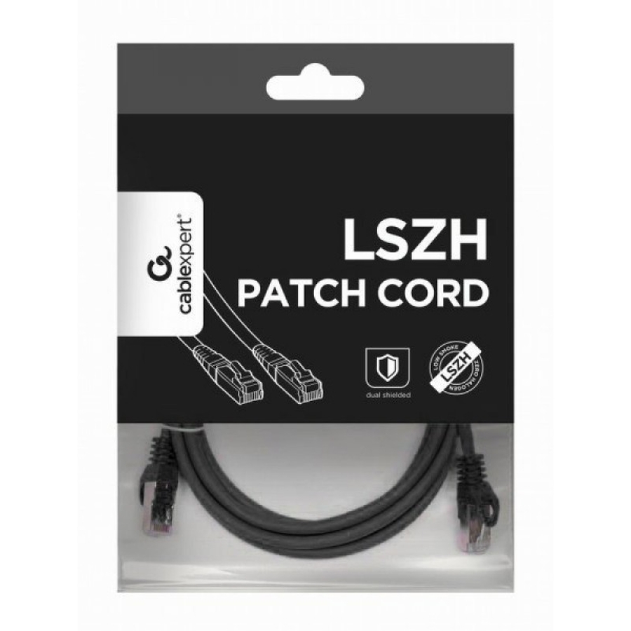 Патч-корд CABLEXPERT Cat 6A 25 см Black (PP6A-LSZHCU-BK-0.25M) Вага 21