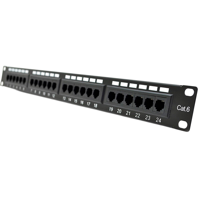 Патч-панель PIPO 24 x RJ-45 UTP 1U cat.6 (PP246191U)