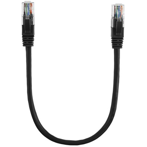 Патч-корд RITAR UTP RJ45 Cat.6 Cu 0.5m black (PCR-CU6/0.5Bl)