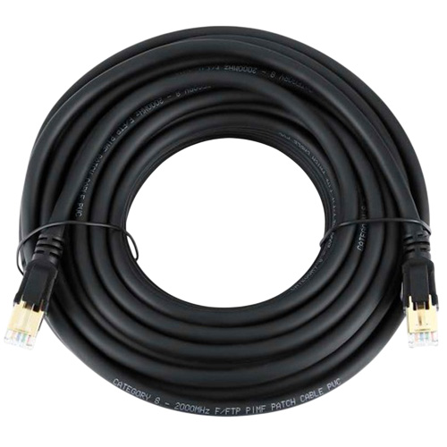 Патч-корд VEGGIEG CCA SSTP RJ45 Cat.8 8m black (PCV-V-E807)