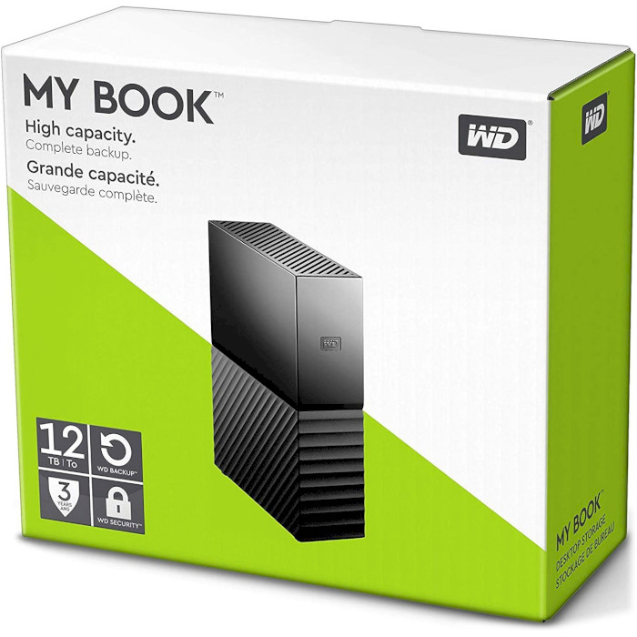 Зовнішній вигляд Зовнішній жорсткий диск WD 12TB 3.5" USB 3.0 MyBook (WDBBGB0120HBK-EESN)