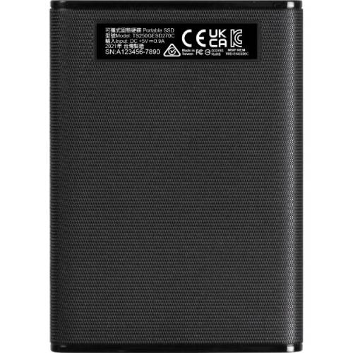 Зовнішній накопичувач SSD TRANSCEND ESD270C 250GB USB 3.1 Gen 2 Type-C (TS250GESD270C) Тип твердотільний накопичувач (SSD)