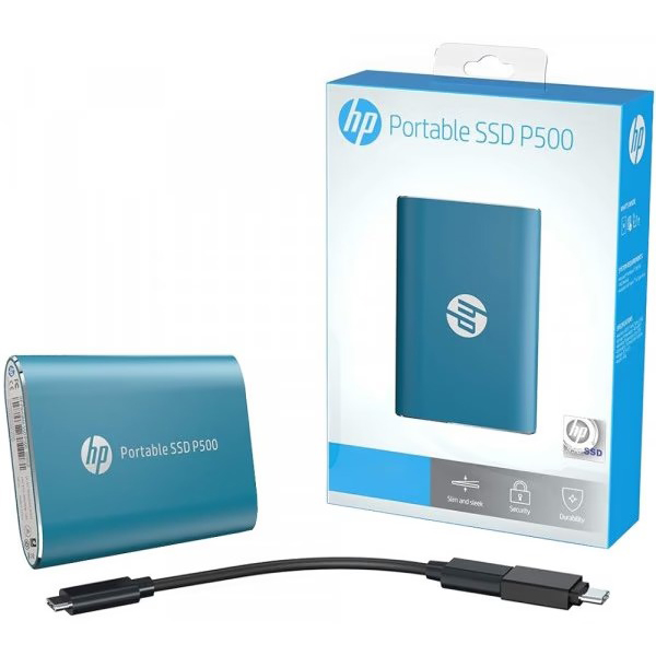 Внешний SSD накопитель HP 250Gb USB 3.1 Gen2 Type-C P500 TLC Blue (7PD50AA) Емкость 250 Гб