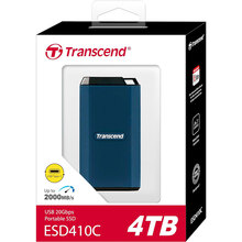 Зовнішній SSD накопичувач TRANSCEND ESD410C 4TB USB3.2 Gen2x2 Dark Blue (TS4TESD410C)