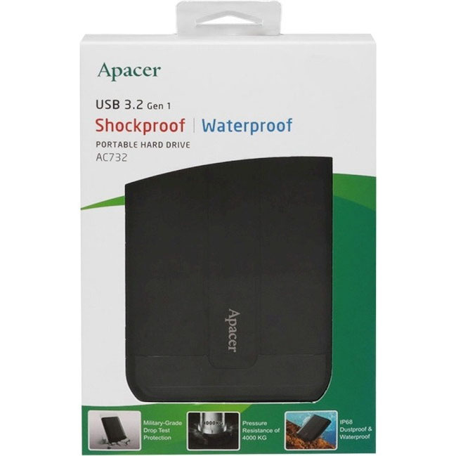 Замовити Зовнішній жорсткий диск APACER AC732 4TB USB 3.2 Black (AP4TBAC732B-1)