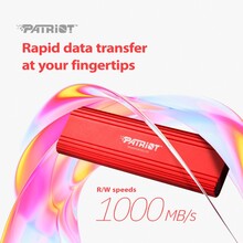 Внешний SSD накопитель PATRIOT Transporter Lite 2TB Type-C Red (PTPL2TBPEC)