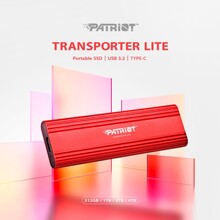 Внешний SSD накопитель PATRIOT Transporter Lite 2TB Type-C Red (PTPL2TBPEC)