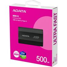 Зовнішній SSD накопичувач ADATA USB 3.2 500GB (SD810-500G-CBK)