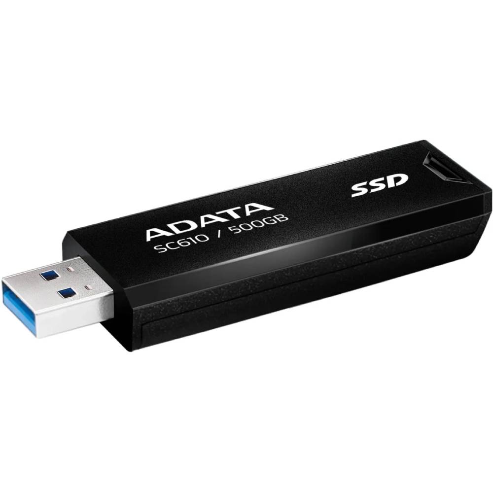 Внешний SSD накопитель ADATA USB 3.2 500GB (SC610-500G-CBK/RD) Тип твердотельный накопитель (SSD)