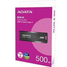 Внешний SSD накопитель ADATA USB 3.2 500GB (SC610-500G-CBK/RD)