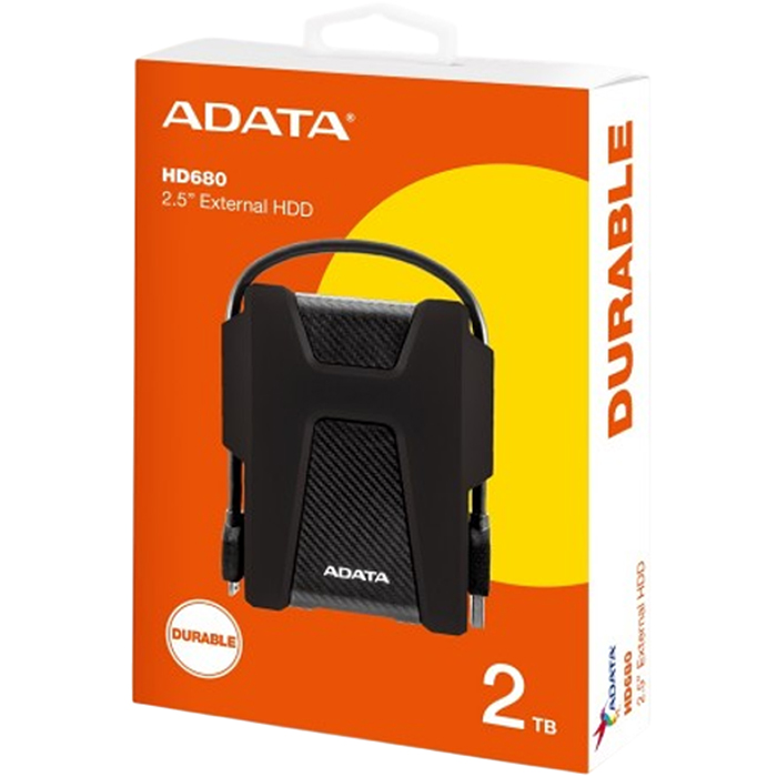 Зовнішній жорсткий диск ADATA 2.5" 2TB (AHD680-2TU31-CBK) Інтерфейс USB 3.1 (3.2)