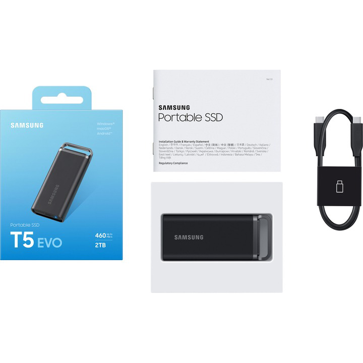 Покупка Внешний SSD накопитель SAMSUNG T5 EVO 2TB USB 3.2 Type-C Black (MU-PH2T0S/EU)