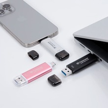 Зовнішній SSD накопичувач TRANSCEND ESD310P 1TB USB Type-A/USB Type-C 3D NAND Pink (TS1TESD310P)