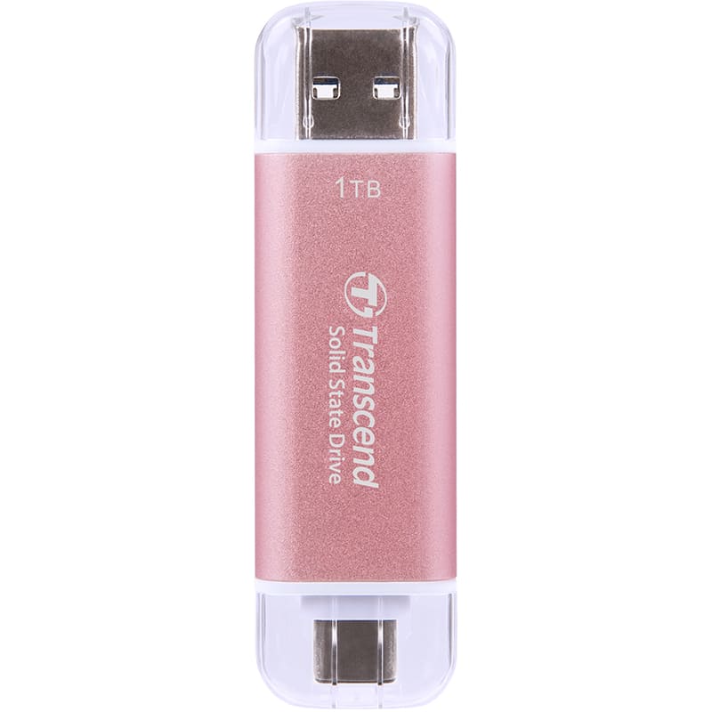 Зовнішній SSD накопичувач TRANSCEND ESD310P 1TB USB Type-A/USB Type-C 3D NAND Pink (TS1TESD310P) Зовнішній SSD накопичувач TRANSCEND ESD310P 1TB USB Type-A/USB Type-C 3D NAND Pink (TS1TESD310P)