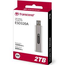 Внешний SSD накопитель TRANSCEND 2TB ESD320A USB 10Gbps Type-A Silver (TS2TESD320A)