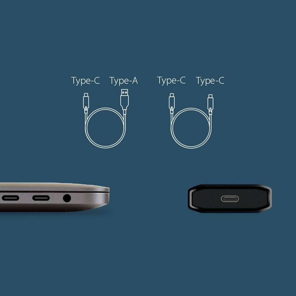Внешний SSD накопитель TRANSCEND 1TB ESD410C USB 20Gbps Type C Blue (TS1TESD410C) Интерфейс USB Type-C