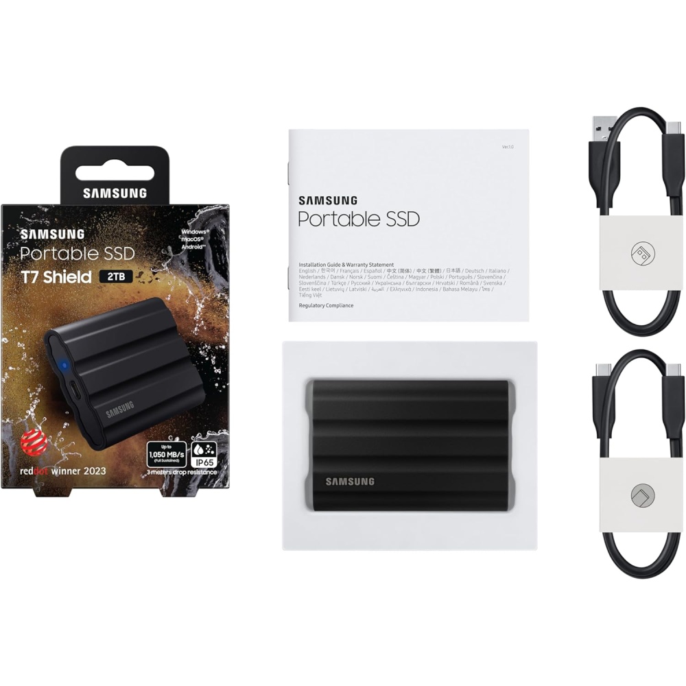 Заказать Внешний SSD накопитель SAMSUNG 2TB USB 3.2 Gen 2 Type-C T7 Shield (MU-PE2T0S/WW)