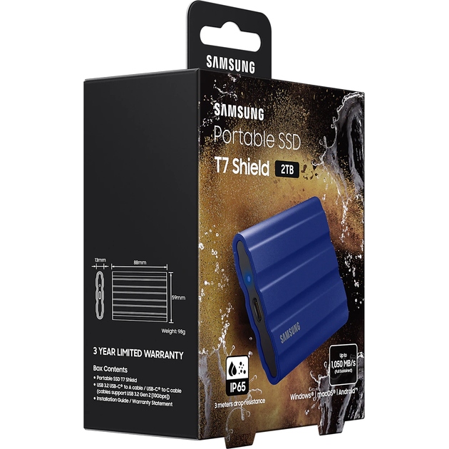 Фото 14 Зовнішній SSD накопичувач SAMSUNG 2TB T7 Shield USB 3.2 Gen 2 (MU-PE2T0R/WW)