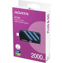 Внешний SSD накопитель ADATA USB 3.2 2TB SC735 (SC735-2000G-CCBK/BU)