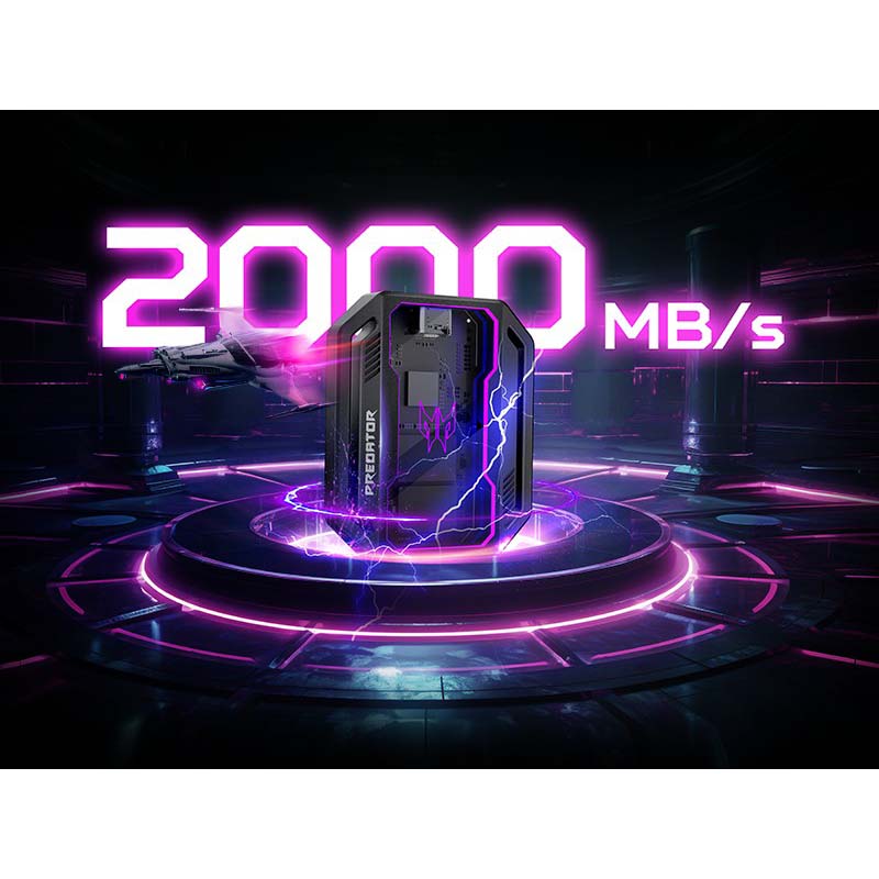 Зовнішній вигляд Зовнішній накопичувач SSD ACER Predator GP30 USB Type-C 8TB (BL.9BWWR.128)