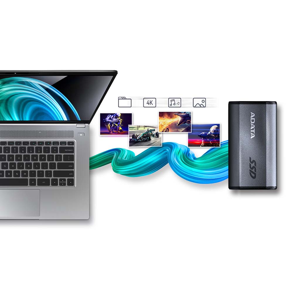 В интернет магазине Внешний SSD накопитель ADATA Elite SE880 USB 3.2 4TB Gray (AELI-SE880-4TCGY)