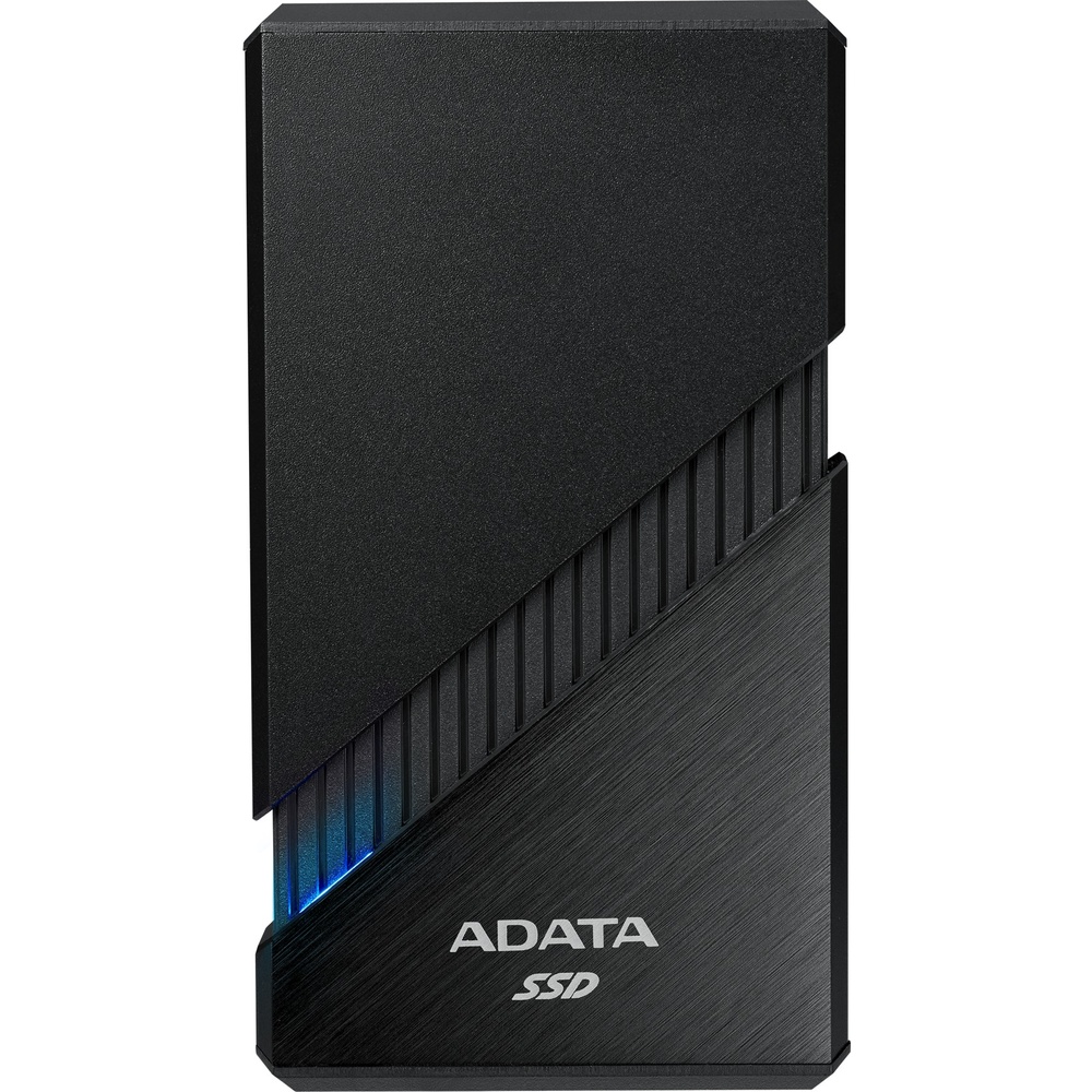 Зовнішній SSD накопичувач ADATA SE920 USB 4.0 4TB (SE920-4TCBK) Додатково інтерфейс USB4 (USB 40 Гбіт/с); харчування 5 В/3 А; вбудований вентилятор охолодження із синім світлодіодним індикатором активності при висуванні корпусу; в комплекті USB4 кабель Type-C – Type-C