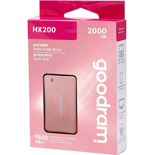Зовнішній SSD накопичувач GOODRAM HX200 2TB Rose Gold Usb Type-C+A (SSDPR-HX200-2K0-RG)